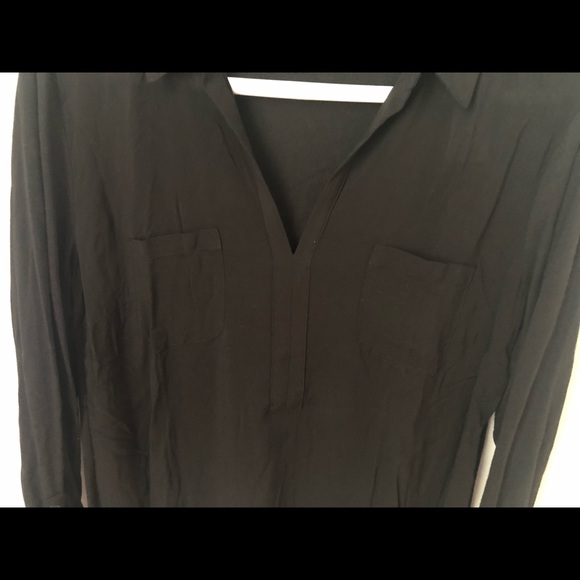 🆕 Loft Outlet Mixed Media Blouse Black - Picture 4 of 6